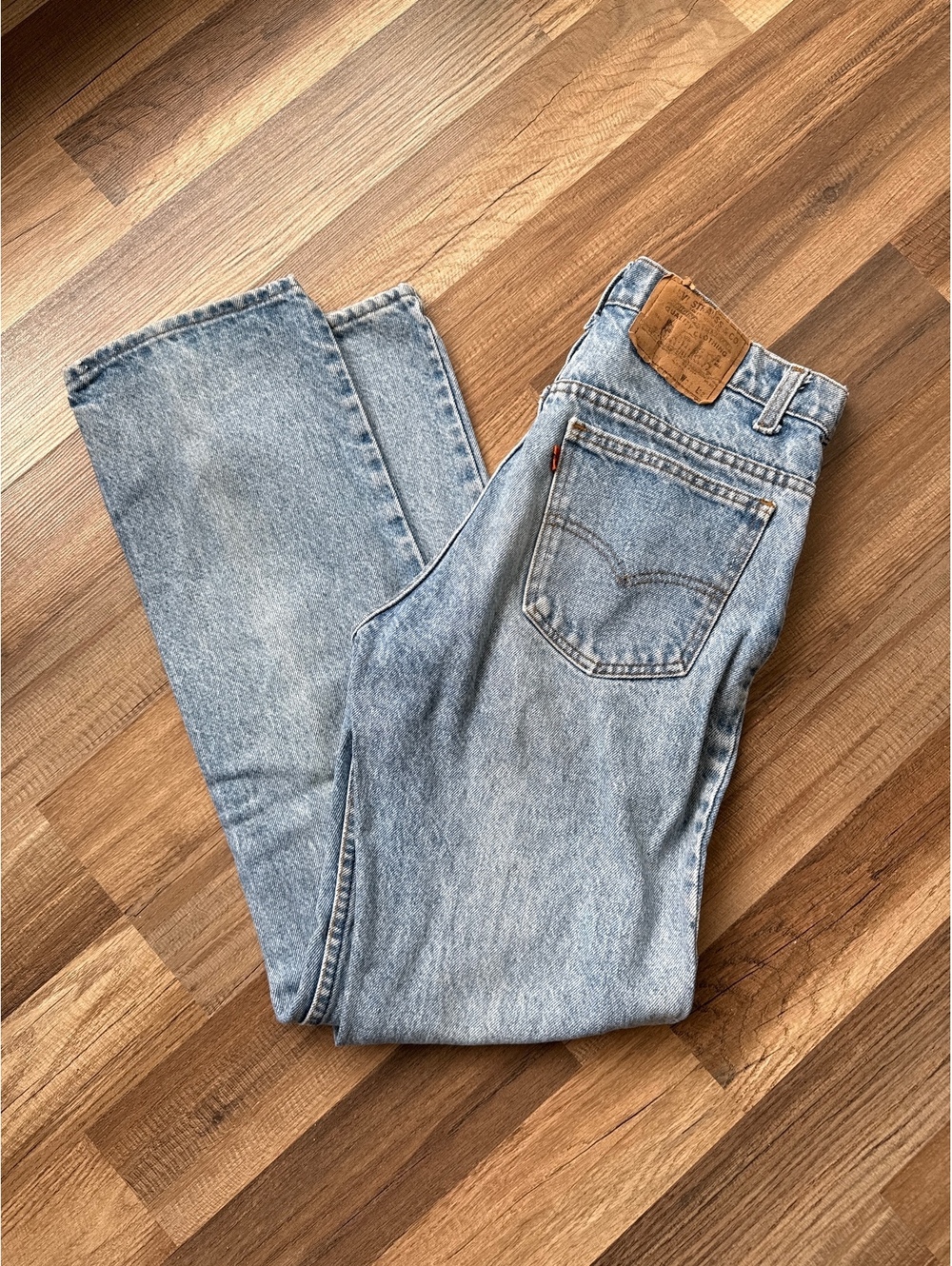 Vintage Levi’s 550 Orange Tab Light Wash Relaxed Fit Jeans Made in USA